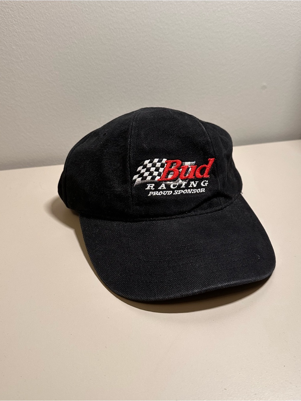 Vintage Budweiser ‘Bud Racing’ Black Embroidered Baseball Cap